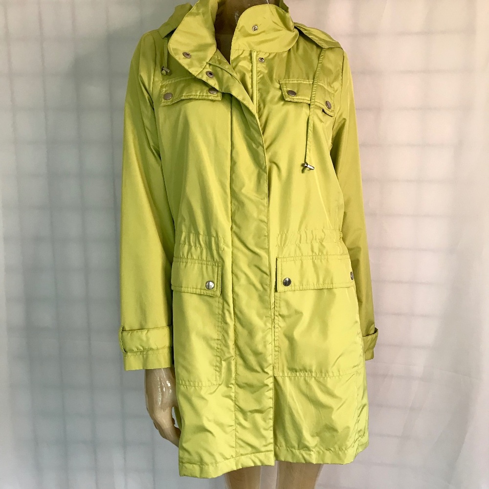 Like New ALFANI Windbreaker Outerwear Anorak Drawstring Raincoat sz P/M